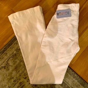 Brand new white REVICE flare jeans